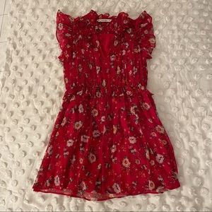 Red Floral Print Zara Dress